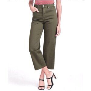 Express Super High Waisted Wide Leg Cropped Jeans 4